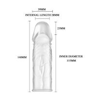 Censan 14cm Saydam 2,5cm Dolgulu Penis Kılıfı