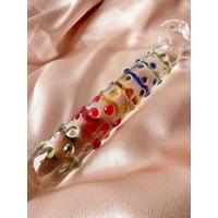 CENSAN 19cm Tırtıklı Yüzeyli Renli Anal ve Vajinal Dildo