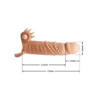 Censan 4 cm Dolgu Uzatmalı Titreşimli Penis Kılıfı