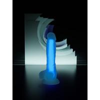 Censan Beyond Mavi Matt Glow Gece Parlayan Dildo, Silikon, Şeffaf, 18 cm