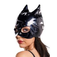 Censan Glossy ANN Deri Kedi Maskesi siyah