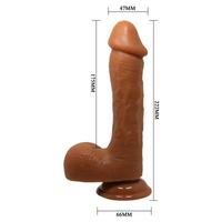 Censan Realistik Vantuzlu Melez Dildo Penis