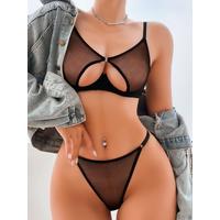 Censan Siyah Tül İç Çamaşır Takımı model 27