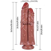 Noctis 26,5cm Kahverengi Çiftli Dildo No:111